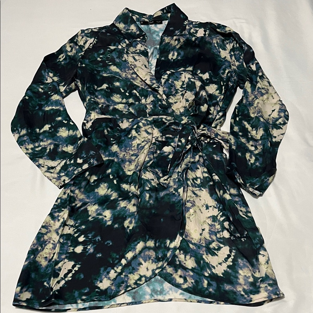 Mango Tie Dye Wrap Dress